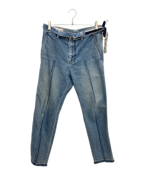 sacai（サカイ）sacai (サカイ) ワイドデニムパンツ ブルー サイズ:SIZE 2の古着・服飾アイテム