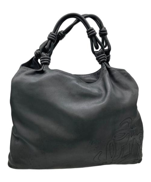 LOEWE（ロエベ）LOEWE (ロエベ) レザーバッグ ブラックの古着・服飾アイテム