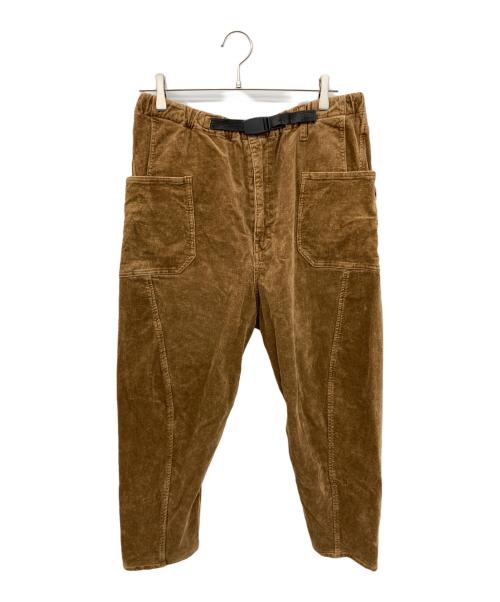 GRIP SWANY（グリップスワニー）GRIP SWANY (グリップスワニー) JOG 3D CORDUROY WIDE CAMP PANTS ブラウン サイズ:FREEの古着・服飾アイテム
