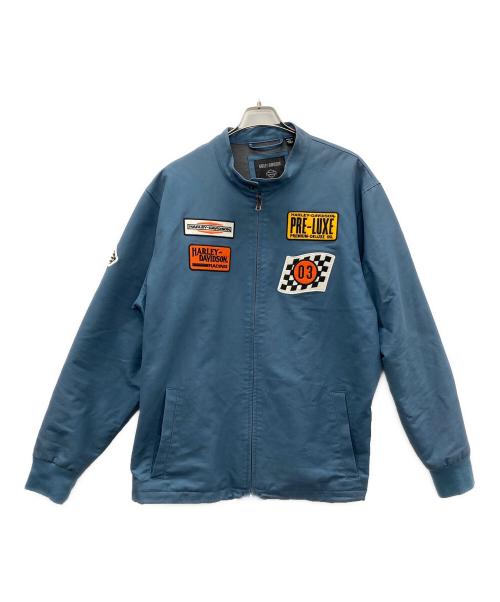 HARLEY-DAVIDSON（ハーレーダビッドソン）HARLEY-DAVIDSON (ハーレーダビッドソン) レーシングジャケット ブルー サイズ:2XLの古着・服飾アイテム