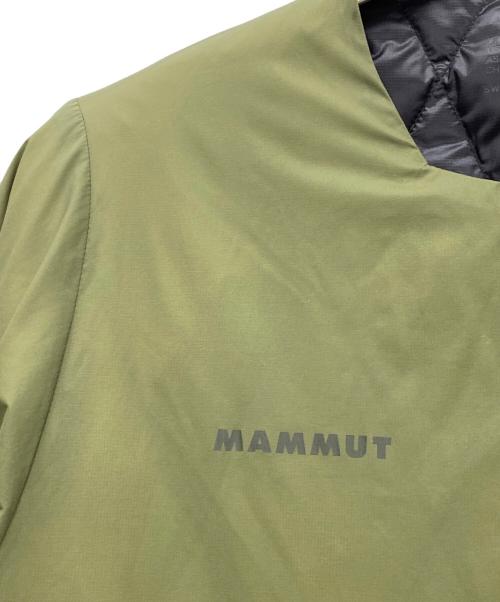 MAMMUT（マムート）MAMMUT (マムート) ノーカラーダウンジャケット ブラック×オリーブ サイズ:Ｍの古着・服飾アイテム