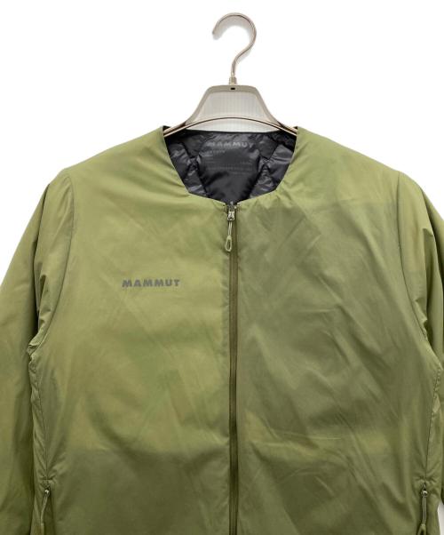 MAMMUT（マムート）MAMMUT (マムート) ノーカラーダウンジャケット ブラック×オリーブ サイズ:Ｍの古着・服飾アイテム