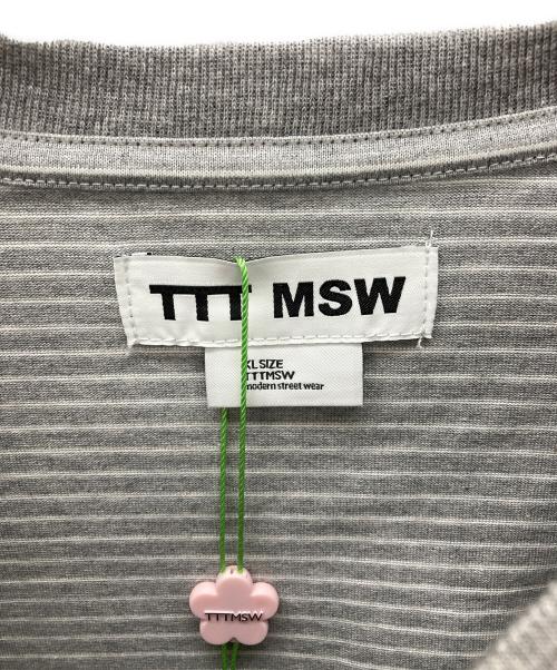 TTT MSW（ティー）TTT MSW (ティー) 半袖カットソー ホワイト×グレー サイズ:XL 未使用品の古着・服飾アイテム