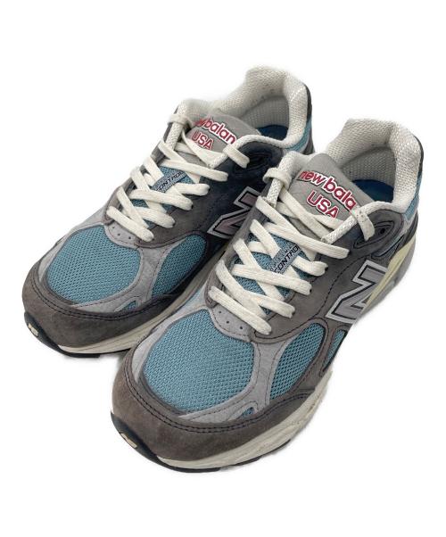 NEW BALANCE（ニューバランス）NEW BALANCE (ニューバランス) スニーカー グレー×ブルー サイズ:SIZE 25cmの古着・服飾アイテム