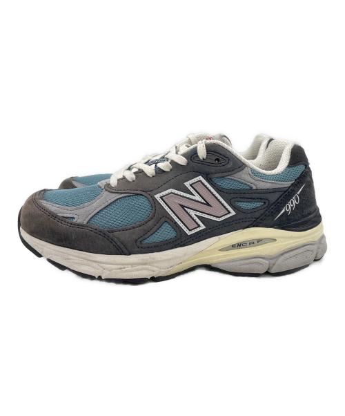 NEW BALANCE（ニューバランス）NEW BALANCE (ニューバランス) スニーカー グレー×ブルー サイズ:SIZE 25cmの古着・服飾アイテム