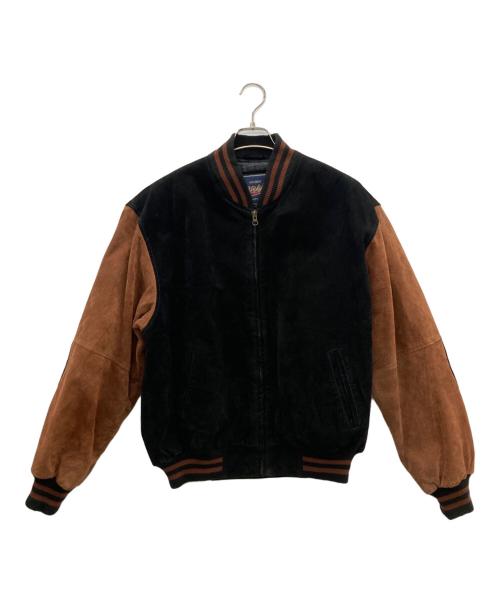 VARCITY（バーシティー）VARCITY (バーシティー) エルボーパッチスエードジャケット ブラウン×ブラック サイズ:Ｍの古着・服飾アイテム