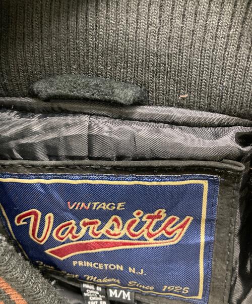 VARCITY（バーシティー）VARCITY (バーシティー) エルボーパッチスエードジャケット ブラウン×ブラック サイズ:Ｍの古着・服飾アイテム