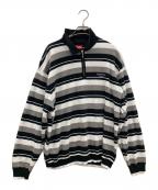 SUPREMEシュプリーム）の古着「STRIPE ZIP 24FW」｜グレー×ブラック×ホワイト