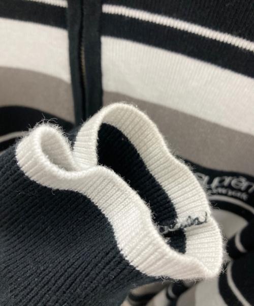 SUPREME（シュプリーム）SUPREME (シュプリーム) STRIPE ZIP 24FW グレー×ブラック×ホワイト サイズ:Ｍの古着・服飾アイテム