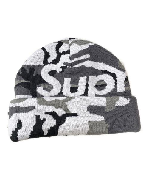 SUPREME（シュプリーム）SUPREME (シュプリーム) キャップ グレー×ホワイトの古着・服飾アイテム