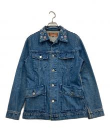 tricot COMME des GARCONS（トリココムデギャルソン）の古着「刺繍デニムジャケット」｜インディゴ