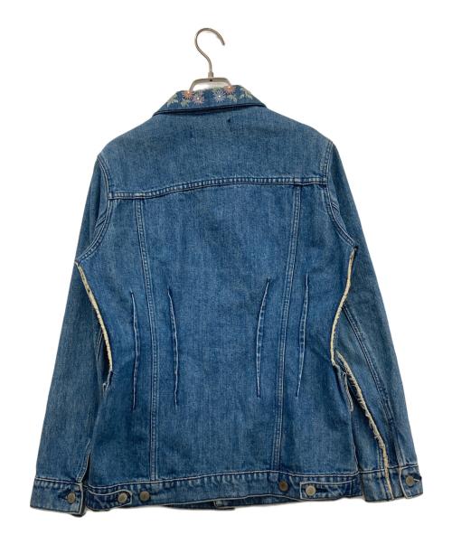 tricot COMME des GARCONS（トリココムデギャルソン）tricot COMME des GARCONS (トリココムデギャルソン) 刺繍デニムジャケット インディゴ サイズ:Ｍの古着・服飾アイテム