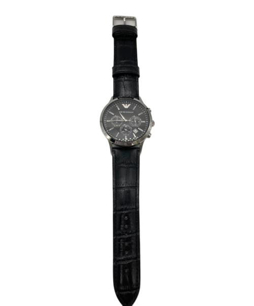 EMPORIO ARMANI（エンポリオ アルマーニ）EMPORIO ARMANI (エンポリオ アルマーニ) 腕時計 ブラックの古着・服飾アイテム