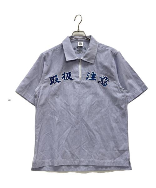 THE BLACK EYE PATCH（ブラックアイパッチ）THE BLACK EYE PATCH (ブラックアイパッチ) 半袖シャツ ブルー サイズ:Ｍの古着・服飾アイテム
