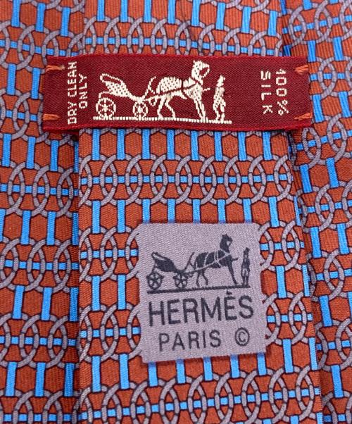HERMES（エルメス）HERMES (エルメス) ネクタイ レッド×ブルー サイズ:表記無の古着・服飾アイテム