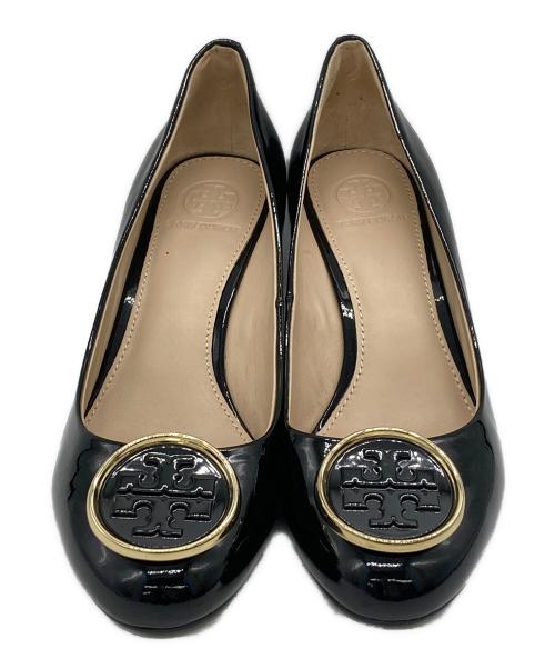 TORY BURCH（トリーバーチ）TORY BURCH (トリーバーチ) ウェッジソールパンプス ブラック サイズ:7の古着・服飾アイテム