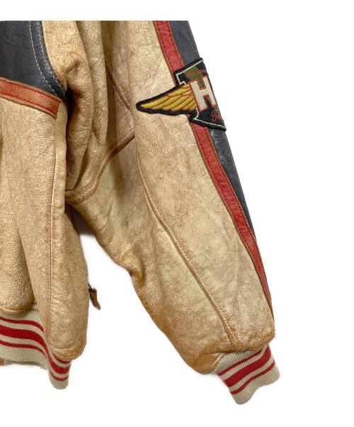 HARLEY-DAVIDSON（ハーレーダビッドソン）HARLEY-DAVIDSON (ハーレーダビッドソン) レザージャケット カーキ サイズ:Lの古着・服飾アイテム