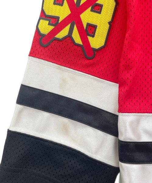 JORDAN（ジョーダン）JORDAN (ジョーダン) ワッペンホッケーシャツ ブラック×レッド サイズ:Sの古着・服飾アイテム