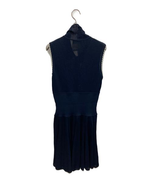 CHANEL（シャネル）CHANEL (シャネル) ノースリーブワンピース ネイビー サイズ:38の古着・服飾アイテム