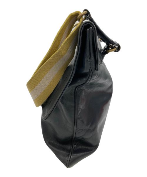 BALLY（バリー）BALLY (バリー) レザーショルダーバッグ ブラックの古着・服飾アイテム