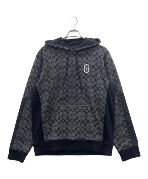 COACH（コーチ）COACH (コーチ) パーカー ブラック×グレー サイズ:Lの古着・服飾アイテム