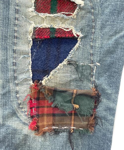 POLO RALPH LAUREN（ポロ・ラルフローレン）POLO RALPH LAUREN (ポロ・ラルフローレン) パッチワークデニムパンツ インディゴ サイズ:36の古着・服飾アイテム