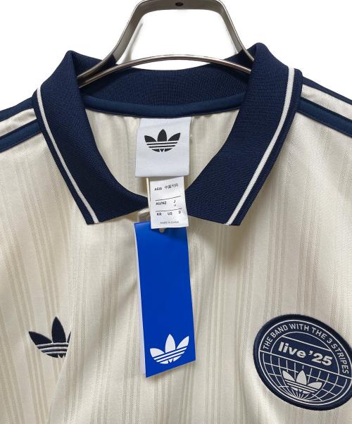 adidas Originals（アディダスオリジナル）adidas Originals (アディダスオリジナル) oasis (オアシス) ポロシャツ ベージュ サイズ:Ｍ 未使用品の古着・服飾アイテム