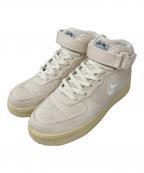 NIKE×stussyナイキ×ステューシー）の古着「ハイカットスニーカー」｜ベージュ