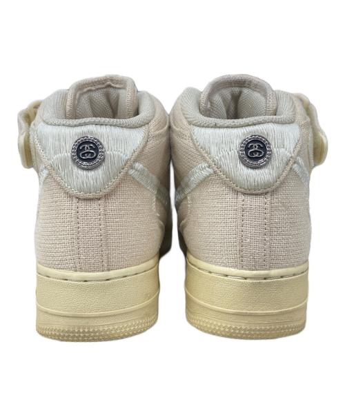 NIKE（ナイキ）NIKE (ナイキ) stussy (ステューシー) ハイカットスニーカー ベージュ サイズ:27の古着・服飾アイテム
