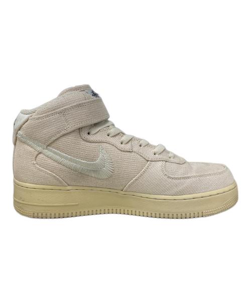 NIKE（ナイキ）NIKE (ナイキ) stussy (ステューシー) ハイカットスニーカー ベージュ サイズ:27の古着・服飾アイテム