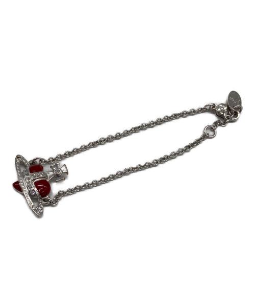 Vivienne Westwood（ヴィヴィアンウエストウッド）Vivienne Westwood (ヴィヴィアンウエストウッド) ブレスレット シルバー×レッドの古着・服飾アイテム
