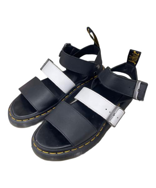 Dr.Martens（ドクターマーチン）Dr.Martens (ドクターマーチン) バックルサンダル ブラック×ホワイト サイズ:UK6の古着・服飾アイテム