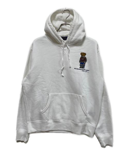 POLO RALPH LAUREN（ポロ・ラルフローレン）POLO RALPH LAUREN (ポロ・ラルフローレン) プルオーバーパーカー ホワイト サイズ:Lの古着・服飾アイテム