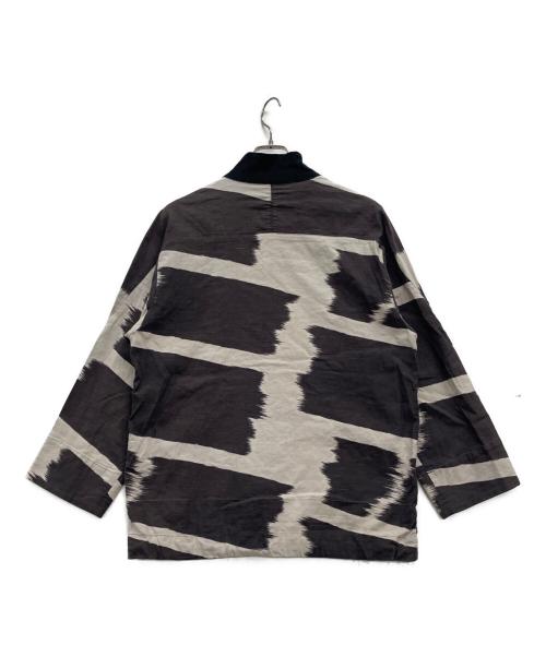 SASQUATCHfabrix.（サスクワッチファブリックス）SASQUATCHfabrix. (サスクワッチファブリックス) WA-NECK JACKET ベージュ×ブラウン サイズ:Lの古着・服飾アイテム