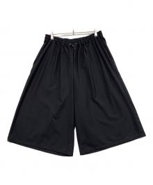 NOT CONVENTIONAL（ノットコンベンショナル）の古着「ワイドハーフパンツ」｜ブラック