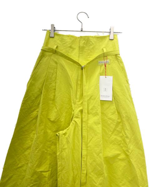 MAISON SPECIAL（メゾンスペシャル）MAISON SPECIAL (メゾンスペシャル) タックワイドパンツ ライム サイズ:SIZE 36 未使用品の古着・服飾アイテム