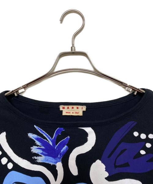 MARNI（マルニ）MARNI (マルニ) 長袖ワンピース ブルー×ブラック サイズ:36の古着・服飾アイテム