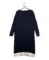 MARNI (マルニ) 長袖ワンピース ブルー×ブラック サイズ:36：7000円