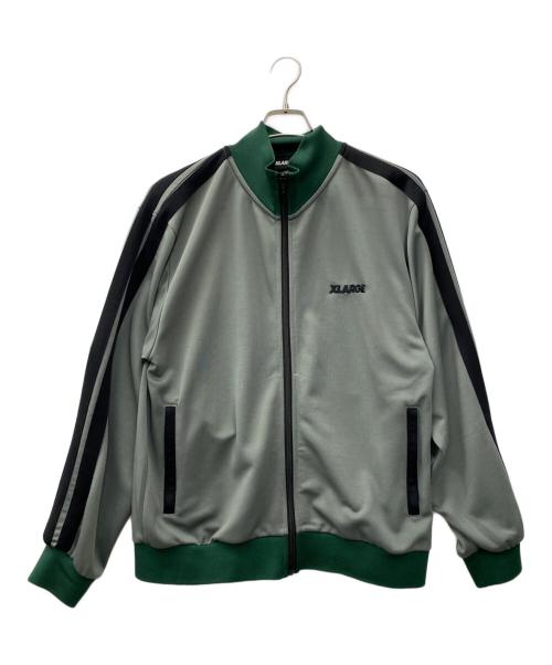 X-LARGE（エクストララージ）X-LARGE (エクストララージ) トラックジャケット グリーン×グレー サイズ:Ｍの古着・服飾アイテム