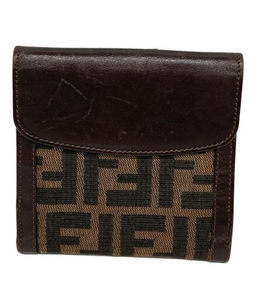 FENDI（フェンディ）FENDI (フェンディ) 2つ折り財布 ブラウンの古着・服飾アイテム