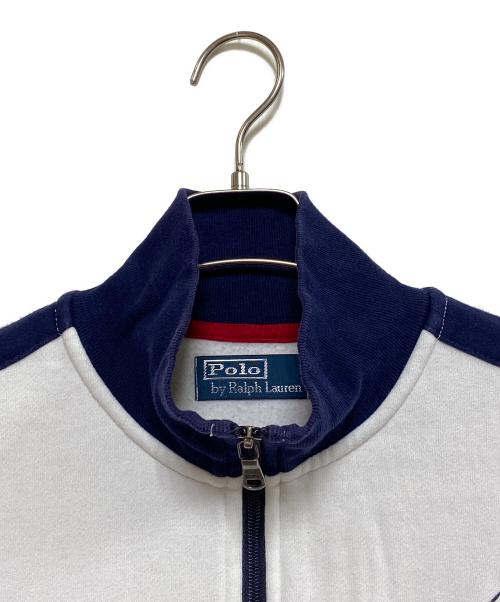 POLO RALPH LAUREN（ポロ・ラルフローレン）POLO RALPH LAUREN (ポロ・ラルフローレン) トラックジャケット ホワイト×ネイビー サイズ:Mの古着・服飾アイテム