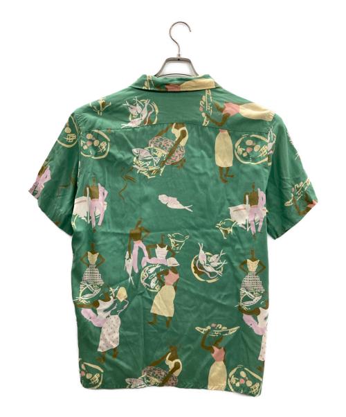 POLO RALPH LAUREN（ポロ・ラルフローレン）POLO RALPH LAUREN (ポロ・ラルフローレン) 90`Sアロハシャツ グリーン サイズ:Ｍの古着・服飾アイテム