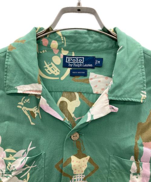 POLO RALPH LAUREN（ポロ・ラルフローレン）POLO RALPH LAUREN (ポロ・ラルフローレン) 90`Sアロハシャツ グリーン サイズ:Ｍの古着・服飾アイテム