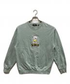 X-LARGEエクストララージ）の古着「BAD KID CREWNECK SWEAT」｜グリーン