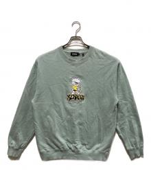 X-LARGE（エクストララージ）の古着「BAD KID CREWNECK SWEAT」｜グリーン