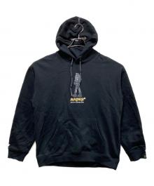 Aape BY A BATHING APE（エーエイプ バイ アベイシングエイプ）の古着「プルオーバーパーカー」｜ブラック