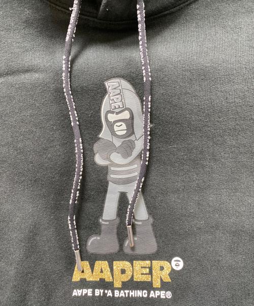 Aape BY A BATHING APE（エーエイプ バイ アベイシングエイプ）Aape BY A BATHING APE (エーエイプ バイ アベイシングエイプ) プルオーバーパーカー ブラック サイズ:XLの古着・服飾アイテム