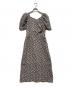 HER LIP TO（ハーリップトゥ）の古着「Cherry Pattern Cache-Coeur One-Piece」｜ベージュ×ブラック