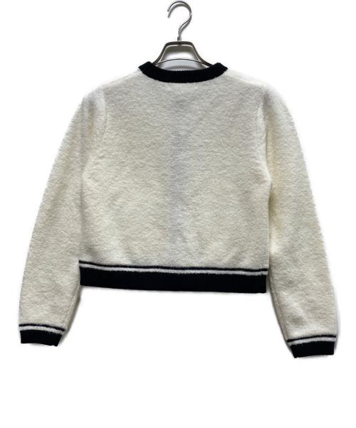 HER LIP TO（ハーリップトゥ）HER LIP TO (ハーリップトゥ) Boucle Bicolor Knit Jacket ベージュ×ブラック サイズ:FREEの古着・服飾アイテム