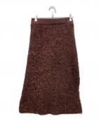 sara mallikaサラマリカ）の古着「SHINY FLUFFY KNIT SKIRT」｜ブラウン